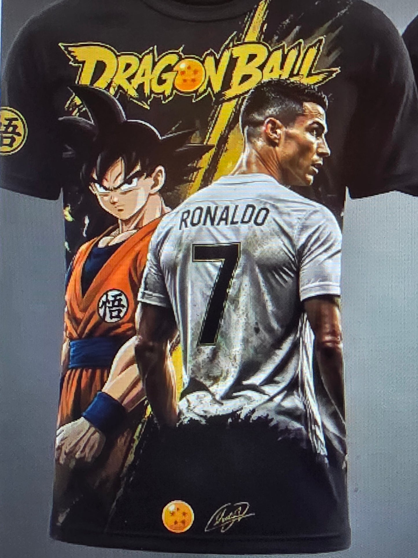 Summer! New! Hot! Dragon Ball/Ronaldo Kid/Adults Oversized Breathable Soccer Short-Sleeved Jersey